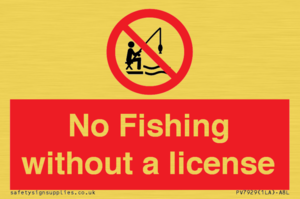 No Fishing without a license